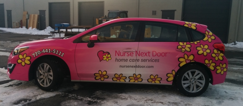 Nurse Next Door car wrap