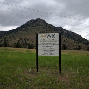 real estate signs in Lyons, Colorado